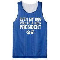 Even My Dog Want A New President Funny Dog Paw Mesh Reversible Basketball Jersey Tank