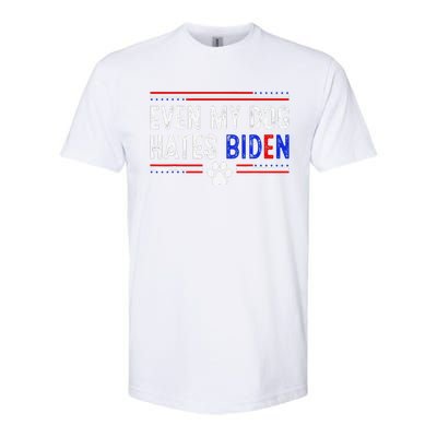 Even My Dog Hates Biden Funny Anti Biden Softstyle® CVC T-Shirt