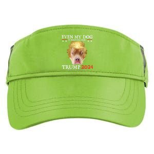 Even My Dog Is Waiting For Trump 2024 Gift Adult Drive Performance Visor