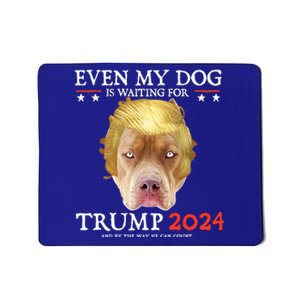 Even My Dog Is Waiting For Trump 2024 Gift Mousepad