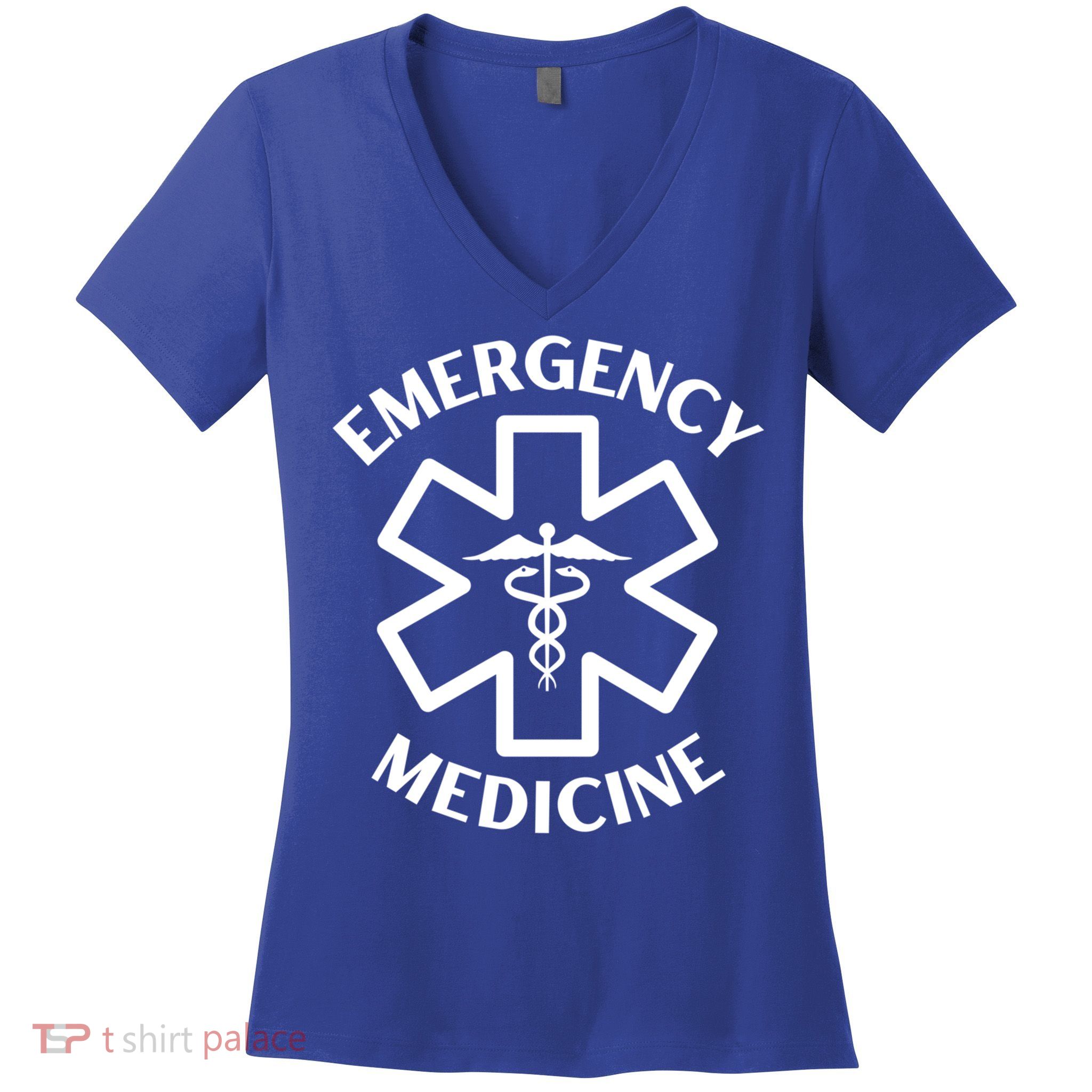 Emergency Medicine Doctor Nurse Medical Caduceus Gift Women's V-Neck T-Shirt