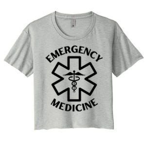 Emergency Medicine Doctor Nurse Medical Caduceus Gift Women's Crop Top Tee