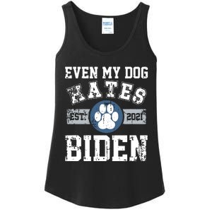 Even My Dog Hates Biden Biden Sucks Anti Biden Ladies Essential Tank