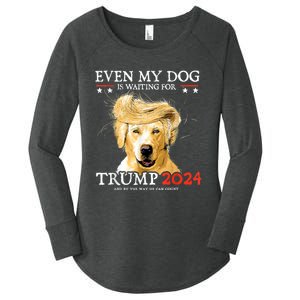 Even My Dog Is Waiting For Trump 2024 Women's Perfect Tri Tunic Long Sleeve Shirt