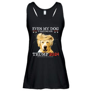 Even My Dog Is Waiting For Trump 2024 Ladies Essential Flowy Tank