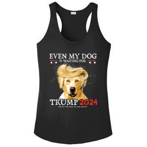 Even My Dog Is Waiting For Trump 2024 Ladies PosiCharge Competitor Racerback Tank