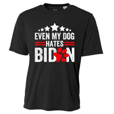 Even My Dog Hates Biden Funny Cooling Performance Crew T-Shirt