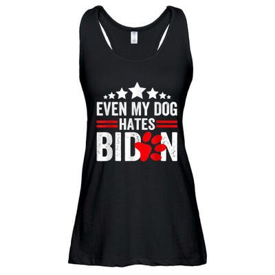 Even My Dog Hates Biden Funny Ladies Essential Flowy Tank