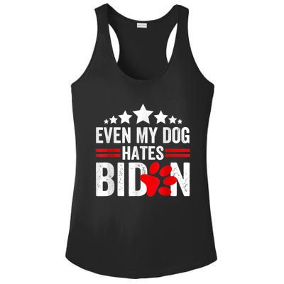 Even My Dog Hates Biden Funny Ladies PosiCharge Competitor Racerback Tank