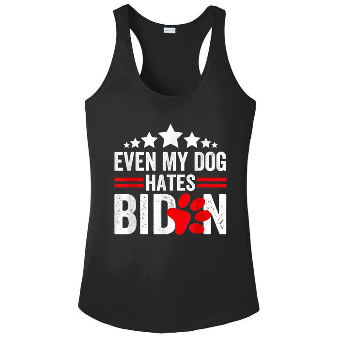 Even My Dog Hates Biden Funny Ladies PosiCharge Competitor Racerback Tank