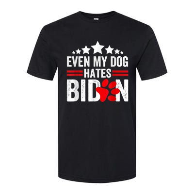 Even My Dog Hates Biden Funny Softstyle CVC T-Shirt