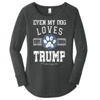 Even My Dog Loves Trump 2024 Election Trump Supporter Vote Women's Perfect Tri Tunic Long Sleeve Shirt