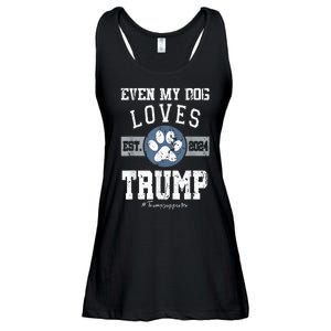 Even My Dog Loves Trump 2024 Election Trump Supporter Vote Ladies Essential Flowy Tank