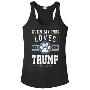 Even My Dog Loves Trump 2024 Election Trump Supporter Vote Ladies PosiCharge Competitor Racerback Tank