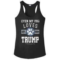 Even My Dog Loves Trump 2024 Election Trump Supporter Vote Ladies PosiCharge Competitor Racerback Tank