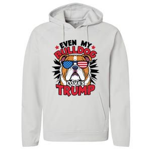 Even My Dog Loves Trump 2024 Election Trump Supporter Performance Fleece Hoodie