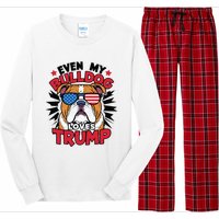 Even My Dog Loves Trump 2024 Election Trump Supporter Long Sleeve Pajama Set