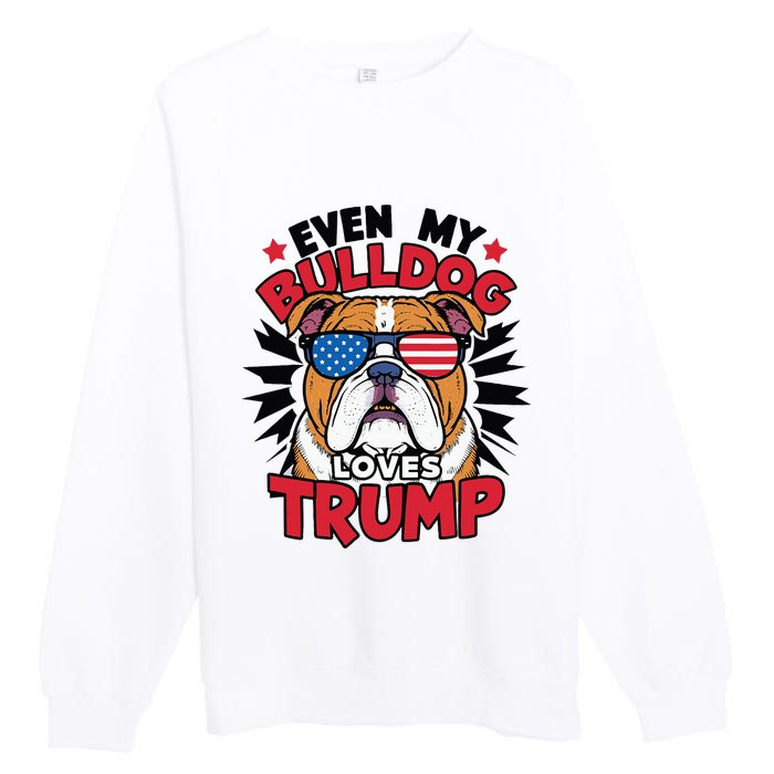 Even My Dog Loves Trump 2024 Election Trump Supporter Premium Crewneck Sweatshirt