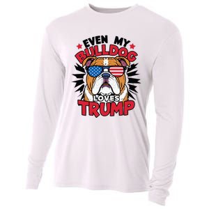 Even My Dog Loves Trump 2024 Election Trump Supporter Cooling Performance Long Sleeve Crew