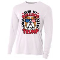 Even My Dog Loves Trump 2024 Election Trump Supporter Cooling Performance Long Sleeve Crew