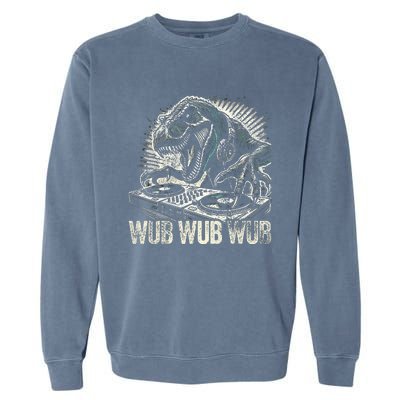 Electronic Music Dinosaur Dj Dubstep Garment-Dyed Sweatshirt