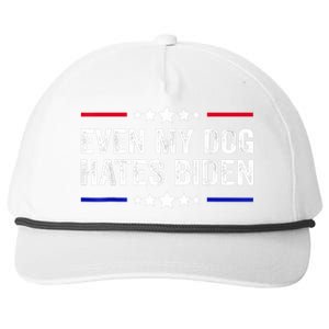 Even My Dog Hates Biden, Funny Anti President Joe Biden Snapback Five-Panel Rope Hat