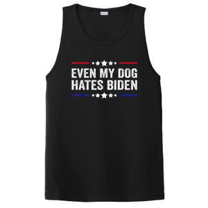 Even My Dog Hates Biden Shirt Funny Anti Biden PosiCharge Competitor Tank