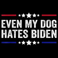 Even My Dog Hates Biden Shirt Funny Anti Biden Women's Crop Top Tee