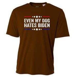 Even My Dog Hates Biden Shirt Funny Anti Biden Cooling Performance Crew T-Shirt