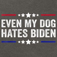 Even My Dog Hates Biden Shirt Funny Anti Biden Cotton Canvas Backpack
