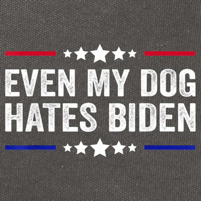 Even My Dog Hates Biden Shirt Funny Anti Biden Cotton Canvas Backpack