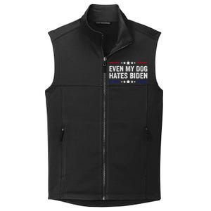 Even My Dog Hates Biden Shirt Funny Anti Biden Collective Smooth Fleece Vest