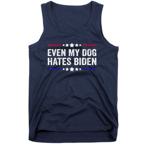 Even My Dog Hates Biden Shirt Funny Anti Biden Tank Top