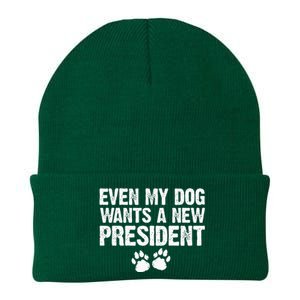 Even My Dog Wants A New President Dog Paw Knit Cap Winter Beanie