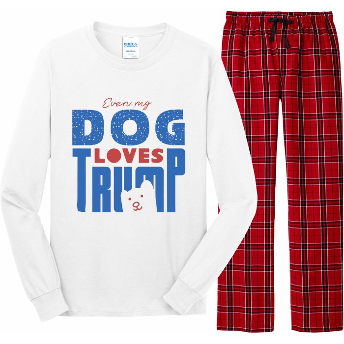 Even My Dog Loves Trump Long Sleeve Pajama Set