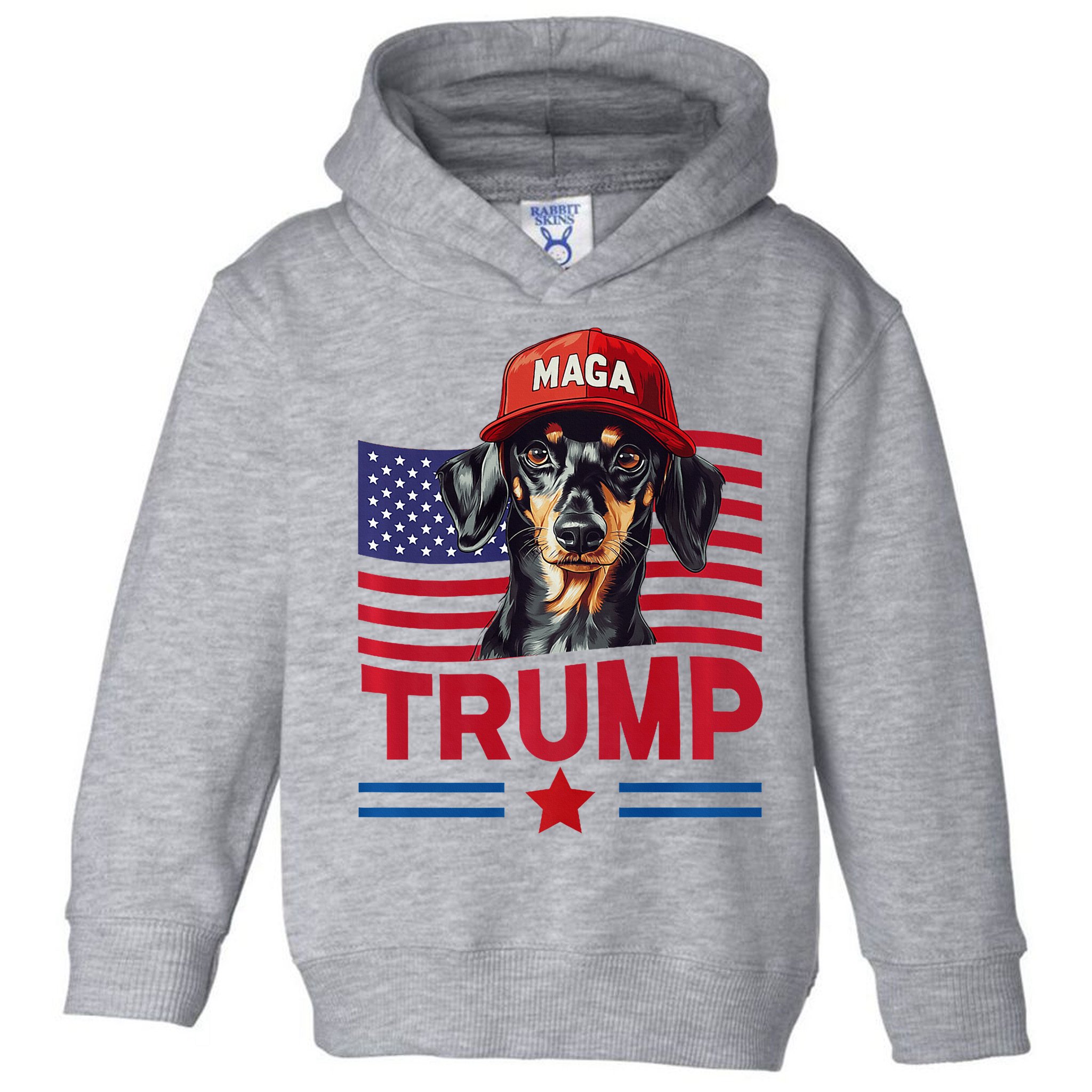 Even My Dog Loves Trump Funny Dachshund Maga Hat Premium Toddler Hoodie