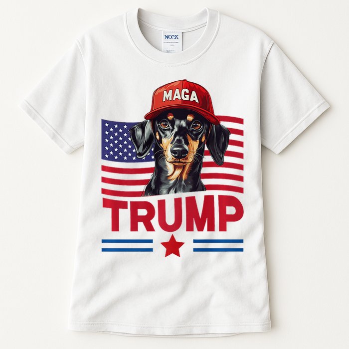 Even My Dog Loves Trump Funny Dachshund Maga Hat Premium Tall T-Shirt