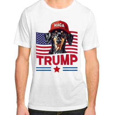 Even My Dog Loves Trump Funny Dachshund Maga Hat Premium Adult ChromaSoft Performance T-Shirt