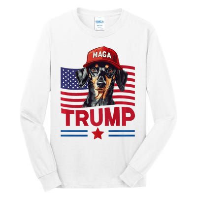 Even My Dog Loves Trump Funny Dachshund Maga Hat Premium Tall Long Sleeve T-Shirt