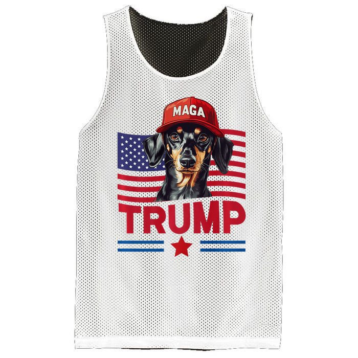 Even My Dog Loves Trump Funny Dachshund Maga Hat Premium Mesh Reversible Basketball Jersey Tank