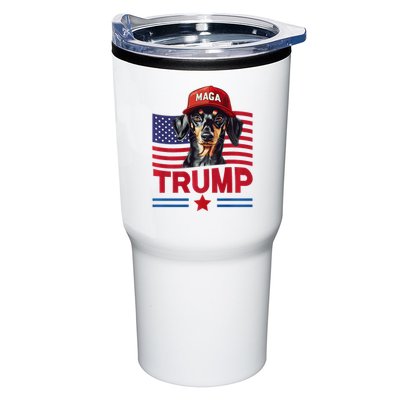 Even My Dog Loves Trump Funny Dachshund Maga Hat Premium Tumbler