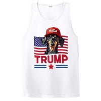 Even My Dog Loves Trump Funny Dachshund Maga Hat Premium PosiCharge Competitor Tank