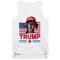 Even My Dog Loves Trump Funny Dachshund Maga Hat Premium Tank Top