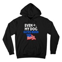 Even My Dog Hates Biden USA Flag Hoodie