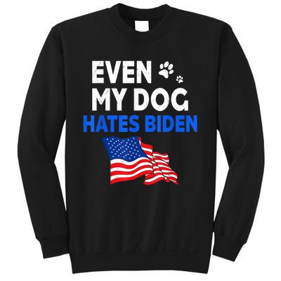 Even My Dog Hates Biden USA Flag Sweatshirt