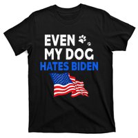 Even My Dog Hates Biden USA Flag T-Shirt