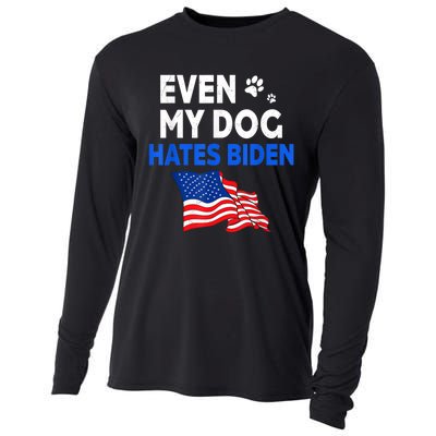 Even My Dog Hates Biden USA Flag Cooling Performance Long Sleeve Crew