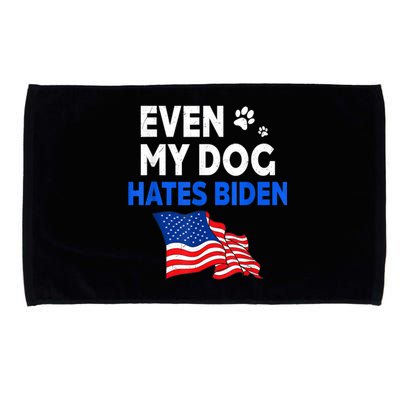 Even My Dog Hates Biden USA Flag Microfiber Hand Towel