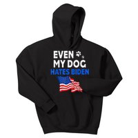 Even My Dog Hates Biden USA Flag Kids Hoodie