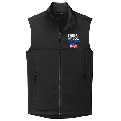 Even My Dog Hates Biden USA Flag Collective Smooth Fleece Vest